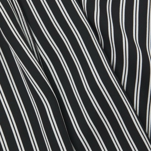 NWT MICHAEL  Michael Kors Stripe Straight Leg Pant Black & Cream Size 6 - Picture 5 of 14